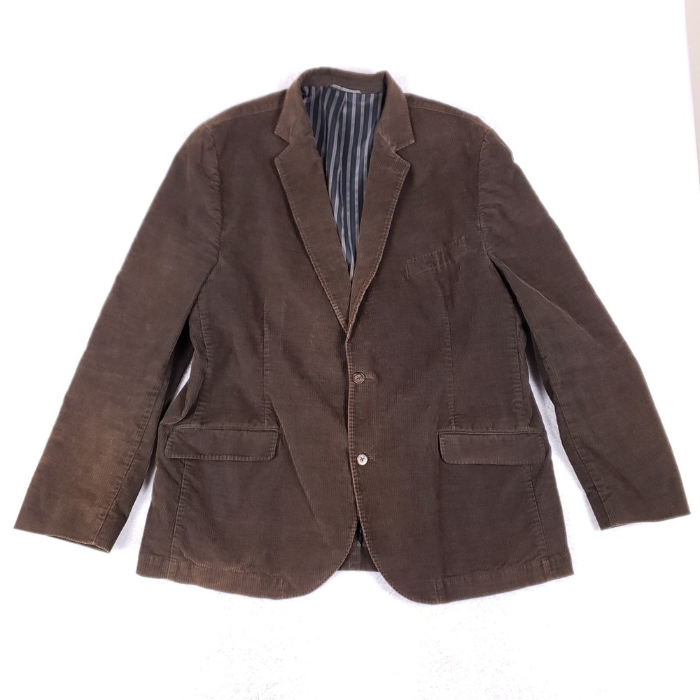 Flynt Elbow Patch Corduroy Blazer 48 Brown